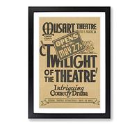 Vintage WPA Poster Twilight of The Theatre Framed Print | A2 Black Framed Wall Art | Ready to Hang | Classic Nature Picture | Living Room Bedroom Lounge Office
