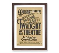 Vintage WPA Poster Twilight of The Theatre Framed Wall Art Print A2 Walnut