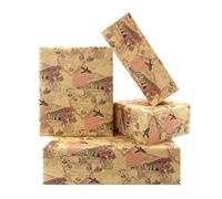 Vintage Wrapping Paper 4 Sheets Folded Retro Nostalgia Hand Cranked Phone, Train, Ship, Airplane Print Kraft Gift Wrap Paper Art and Craft Gift Wrapping for Birthday, Mother's Day, Baby Shower,20x27