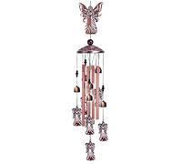 Vintage Wrought Iron Angel Multi Tubes Wind Chimes For Outside Decoration Tuned Elegant Decor Soothing Tones Outdoor Rustproof Memorial Home Wind Elegant