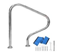 Vintage Wrought Iron Pool Railing, Stair Railing - Matte Black Non-Slip Pool Railing for Outdoor Steps, Durable Safety Railing for Stairs and Pools