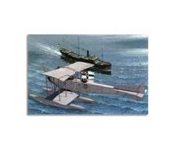 Vintage WWI Fighter Plane Poster Friedrichshafen FF-33E Military Aircraft Poster Decorative Painting Canvas Wall Posters And Art Picture Print Modern Family Bedroom Decor Posters 20x30inch(50x75cm)
