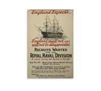 Vintage WWI Royal Navy War Recruitment Poster Poster Decorative Painting Canvas Wall Posters And Art Picture Print Modern Family Bedroom Decor Posters 08x12inch(20x30cm)