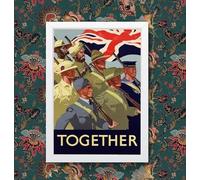 Vintage WWII British Together Allies United World War 2 Poster WW2 Wall Art Print | (A3 Framed - White Frame)