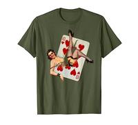 Vintage WWII World War 2 Military Playing Cards Pin Up Girl T-Shirt