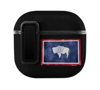 Vintage Wyoming Flag Compatible with AirPods 4 Case Cover with Button Protector