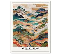 Vintage Yayoi Kusama Grasslands Posters Japanese Wall Art Yayoi Kusama Abstract Landscape Canvas Print for Stylish Room Bedroom Living Room Gallery Decor 12x16in Unframed