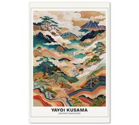 Vintage Yayoi Kusama Grasslands Posters Japanese Wall Art Yayoi Kusama Abstract Landscape Canvas Print for Stylish Room Bedroom Living Room Gallery Decor 20x30in Unframed