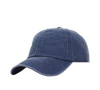 Vintage Year Plain Washed Cotton Adjustable 6 Panel Dad Hat Baseball Cap - blue - One size