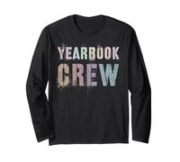 Vintage Yearbook Crew Literary Club School Publication Team Long Sleeve T-Shirt