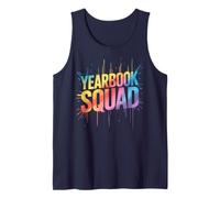 Vintage Yearbook Squad Teacher Staff Team Write Photographer Tank Top