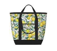 Vintage Yellow Fruit Lemon,Lunch Bags Large Capacity Insulated Tote Bag For Women Men Work Picnic Travel