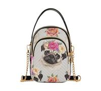 Vintage Yellow Lemons White Floral Crossbody Bag for Travel | Chain Crossbody Bag for Women with a Removable Chain Strap for Multi-way Carry and a Top Handle