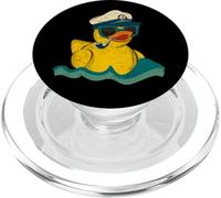 Vintage Yellow Rubber Duck Boat The Captain Duckie Duckling PopSockets PopGrip for MagSafe
