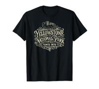 Vintage Yellowstone National Park Cream Distressed Print T-Shirt