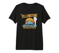 Vintage Yellowstone National Park Retro 80's Graphic Premium T-Shirt