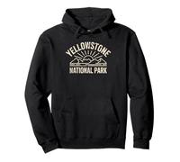 Vintage Yellowstone National Park Retro Camping Tee Hiking Pullover Hoodie