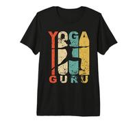 Vintage Yoga Guru Warrior Two Yoga Pose Retro Distressed Premium T-Shirt