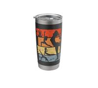 Vintage Yoga Poses Ayurveda Stainless Steel Insulated Tumbler