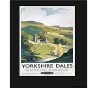 Vintage Yorkshire Dales By Rail Metal Tin Signs Yorkshire Dales Sign Vintage Wall Sign Retro Wall Decor Art Farm Novelty Retro Home Gift Yard Garden Novelty Funny Parlor Bar Pub Parlor 8x12 Inch