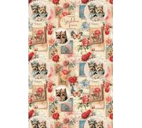 Vintage Yorkshire Terrier Notebook: Lined Dog Journal for Yorkie Lovers, Cute Interior Pages With Small Victorian Scrap Inspired Illustrations