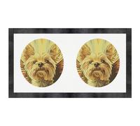 'Vintage Yorkshire Terrier Portrait' Pet Feeding Mat (PM00027347)