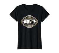 Vintage Yosemite National Park California Vacation Keepsake Value Graphic T-Shirt, Women, Black, L