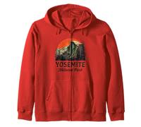 Vintage Yosemite National Park Retro Mountain Wildlife Trip Zip Hoodie