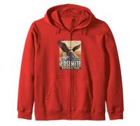 Vintage Yosemite National Park Retro Mountain Wildlife Trip Zip Hoodie