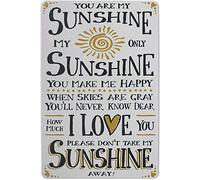 Vintage You are My Sunshine I Love You Plaque Poster Metal Sign 8X12 Inch