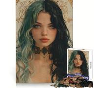 Vintage Young Goth Girl for Adults 1000 Piece Jigsaw Puzzle Focus Training Peaceful Hobby Tight Join Memorable Gift (38x52cm)