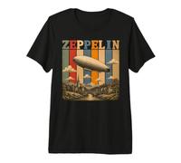 Vintage Zeppelin Historic Airship 70s 80s Retro Dirigible Premium T-Shirt
