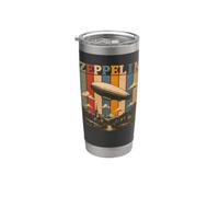 Vintage Zeppelin Historic Airship 70s 80s Retro Dirigible Stainless Steel Insulated Tumbler