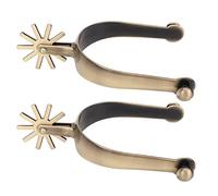 Vintage Zinc Alloy Westerns Spurs, Proof and Non, Cowboy Spur Gear for Horse Riding, Simple for Men's Boots Decoration, 103x75mm