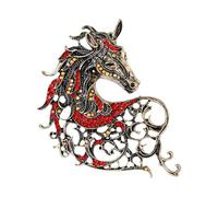 Vintage Zinc Horse Head Brooch Clothes Accessories, Se référer au descriptif, zinc