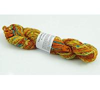 Vintageandyou 100g/ 1 Skein Recycled Banana Silk Yarn Hand-spun Soft Yarns - Orange & Yellow