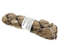 Vintageandyou 100g Recycled Sari Silk Ribbon Yarn, Jewelry Making Trim - Beige