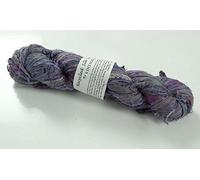 Vintageandyou 100g Recycled Sari Silk Ribbon Yarn, Jewelry Making Trim - Dirty Purple Mix