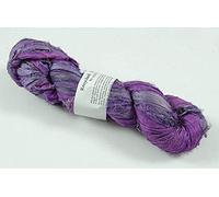 Vintageandyou 100g Recycled Sari Silk Ribbon Yarn, Jewelry Making Trim - Orchid Mix