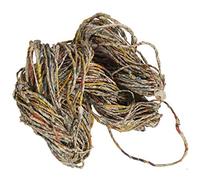 VintageandYou Recycled Handspun Newspaper Yarn Hand Twisted Newspaper Craft, 100 Grams/Hank
