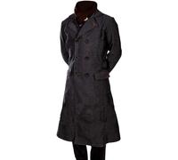 Vintagearc Sherlock Grey Wool Classic Holmes Trench Long Coat | Mens Detective Holmes Cumberbatch Wool Coat