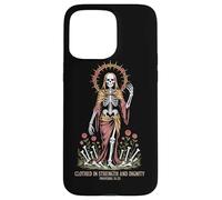 Vintagecore Gothic Skeleton Proverbs 31:25 Strength Dignity Case for iPhone 15 Pro Max