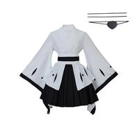 VintageCos Bleach Costume Kuchiki Byakuya Kimono Dress Captain Six Thousand Year Blood War Cosplay Dress Halloween Suit (XXXL)
