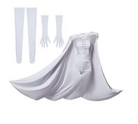 VintageCos Emma Frost Costume White Queen Cosplay Outfits Full Set with Cape Halloween Suit for Women, White, Large