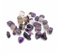 Vintageparts 100 g Amethyst Beads Mix Mystery Bag - Real Gemstones Craft Set Various Shapes & Sizes 4-20 mm for DIY Jewellery