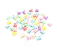 Vintageparts Acrylic Beads as Teddy Bear in Mixed Colours Pack of 50 for Jewellery Making Yourself