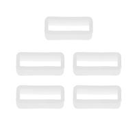 VintageTime Watches | 5 x Rubber Watch Strap Part Silicone Keeper Replacement Sports White Holder Retainer Loop Smart Watch | Various Sizes | 18mm, 20mm, 22mm | 5 Pack