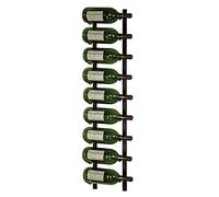 VintageView Magnum Wall Series - 9 Bottle Wall Mounted Wine Rack (Satin Black) Stylish Modern Wine Storage with Label Forward Design