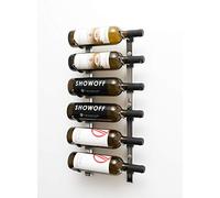VintageView W Series Wine Rack 2 - Single Depth, Metal Wall Mounted Wine Rack - Modern, Easy Access Wine Storage - Space Saving Wine Rack with 6 Bottle Storage Capacity (Brushed Nickel)
