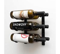 VintageView Wall Series 1 Wall Mounted Metal Wine Rack (315 mm, 6 Bottles, Satin Black)